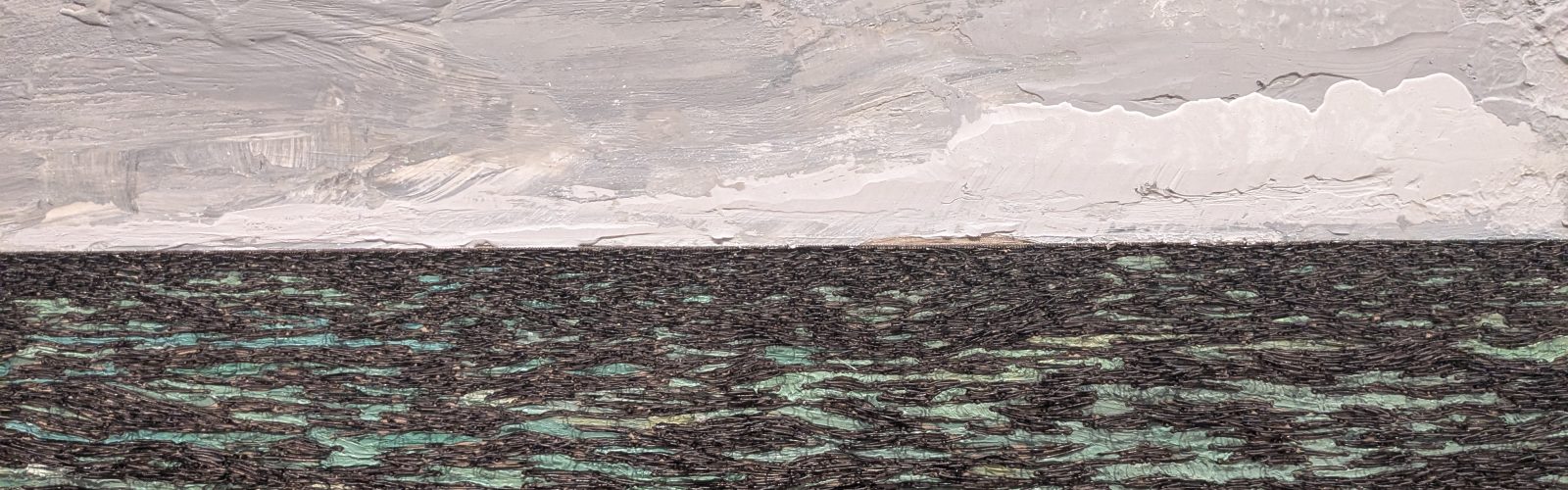 painting of waves and sky by yoan capote