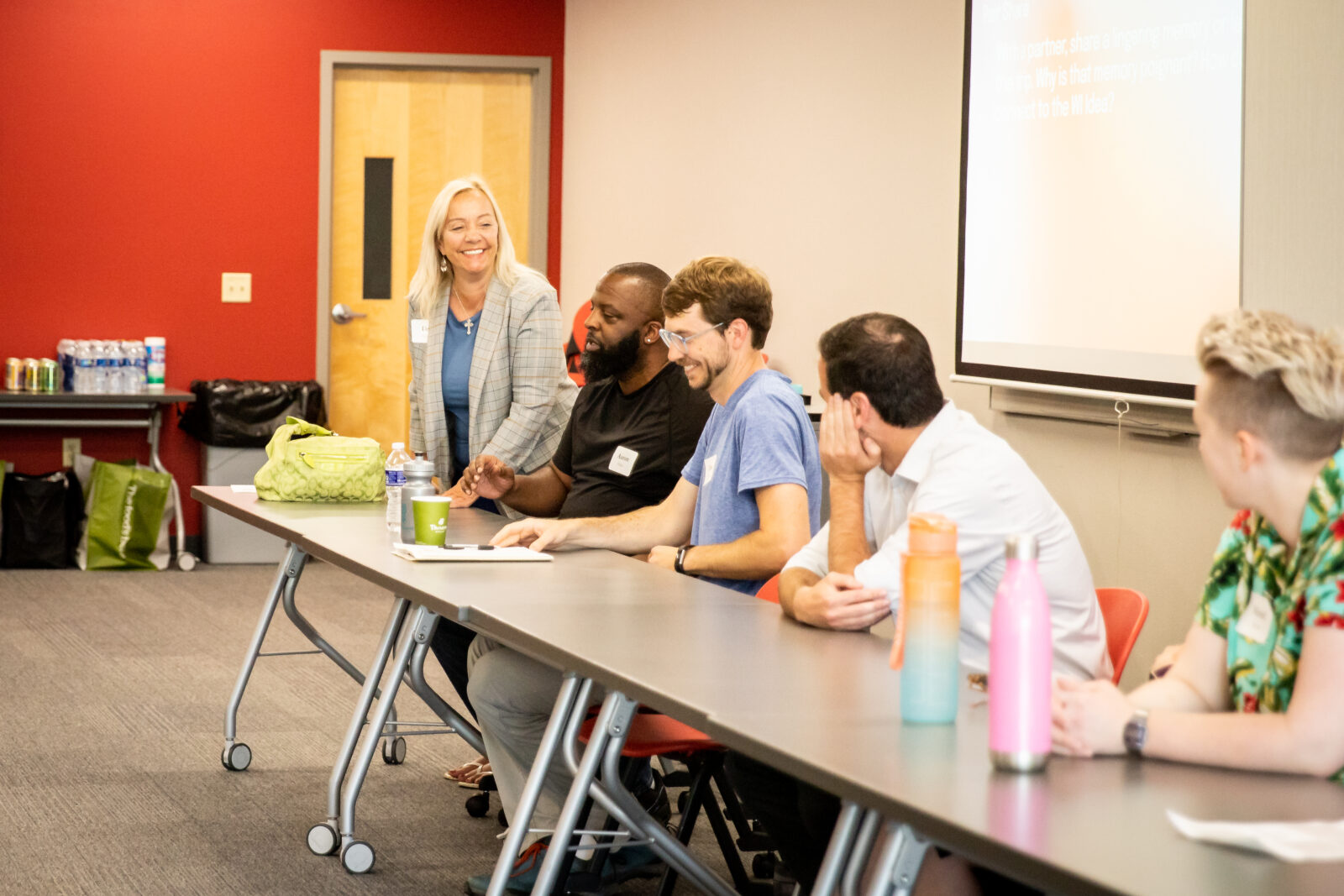 Deb, Aaron, Dan, and Mike presenting 